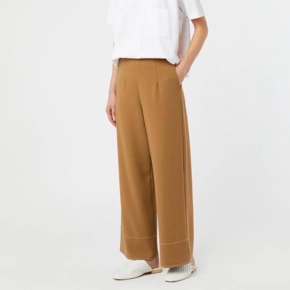 OAK + FORT Pants - Oak + Fort High Waisted Wide Leg Pant 2978